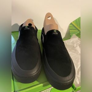 Slide Pro Skate sneaker -black suede natural rubber white logo  9-Women/7.5 Men